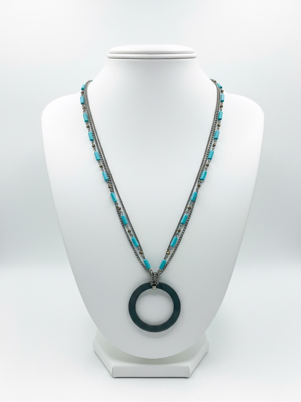 Loft Turquoise Silver Necklace NWT
